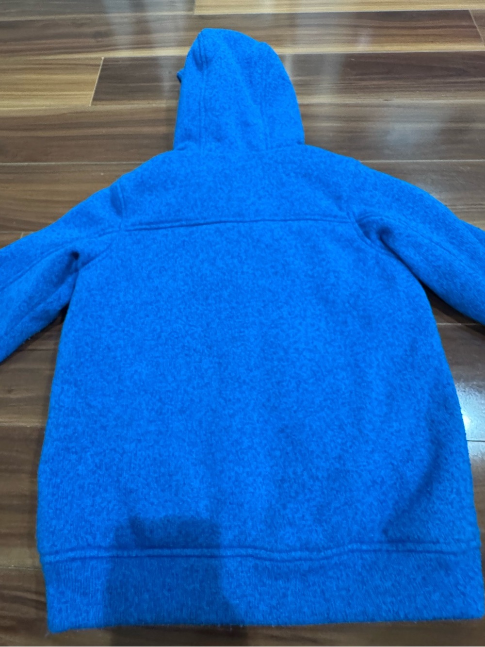 Patagonia Kids Blue Hooded Fleece Zip Jacket 8yo - Picture 5 of 6